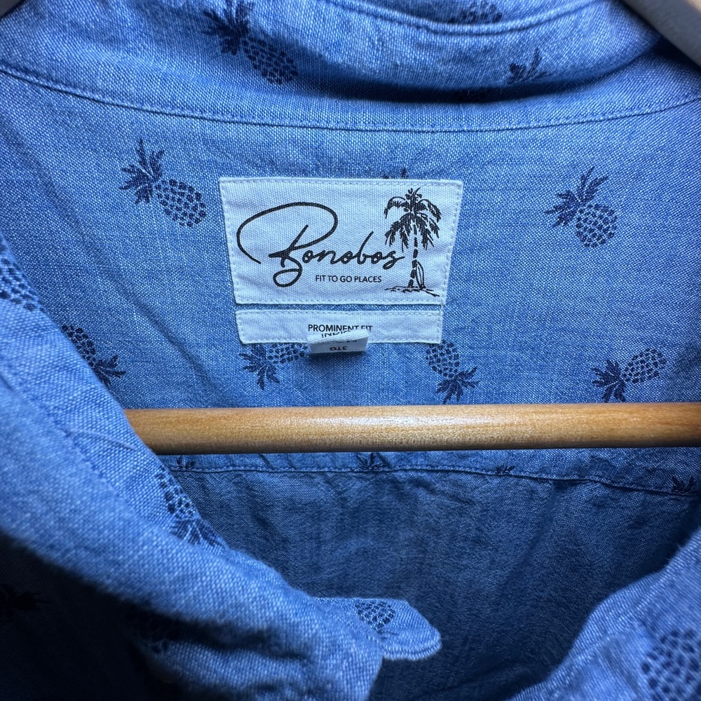 Bonobos - Pineapple Chambray Button Down Shirt, M… - image 7